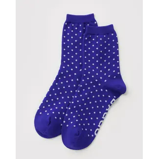 Baggu Crew Sock - Micro Blue and White Polka Dot