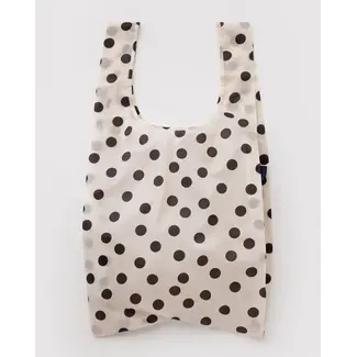 Baggu Big Baggu - Cream and Black Polka Dot