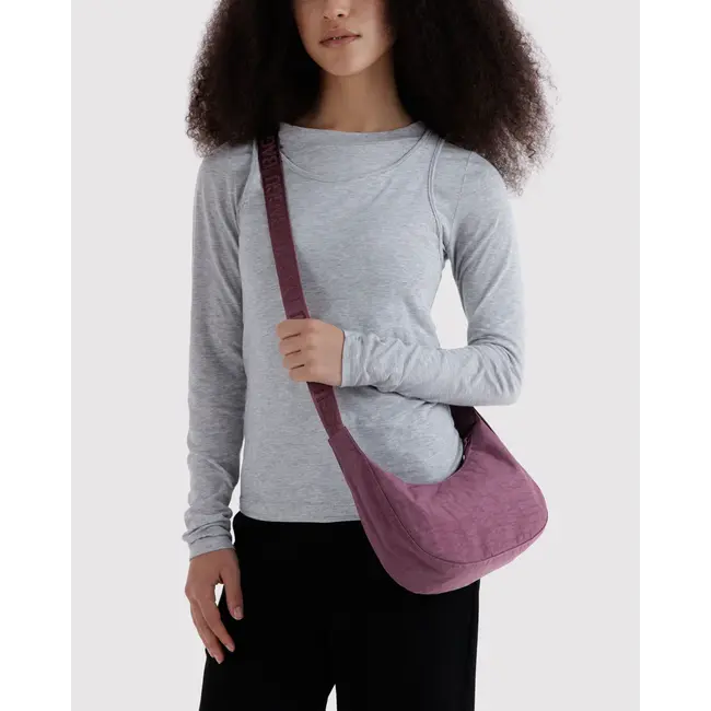 Baggu Small Nylon Crescent Bag - Wild Plum