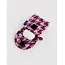 Baggu Puffy Earbuds Case - Pink Houndstooth
