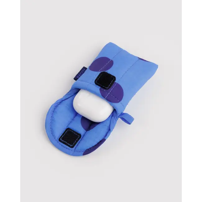 Baggu Puffy Earbuds Case - Blue Polka Dot