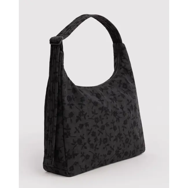 Baggu Nylon Shoulder Bag - Charcoal Ditsy Floral