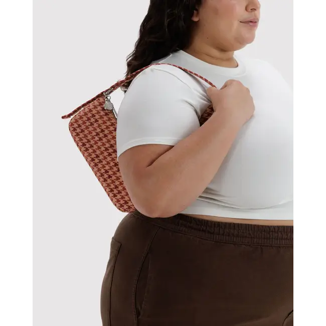 Baggu Nylon Pochette - Tan Houndstooth