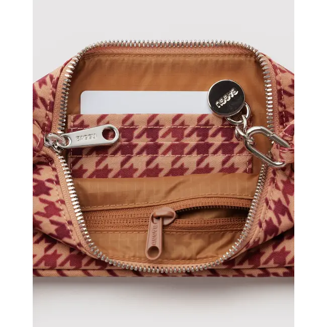 Baggu Nylon Pochette - Tan Houndstooth