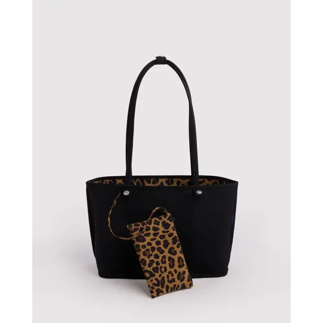 Baggu Medium Nylon Reversible Tote - Leopard Mix