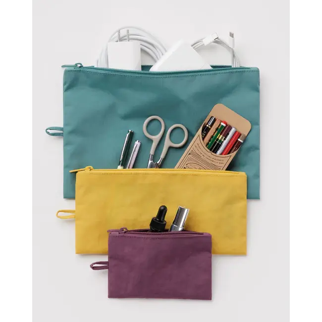 Baggu Flat Pouch Set - Jewel Mix