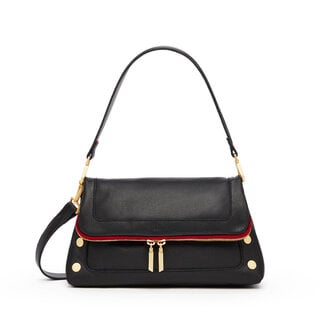 Hammitt Beverly Med- Black-BG- Red Zip