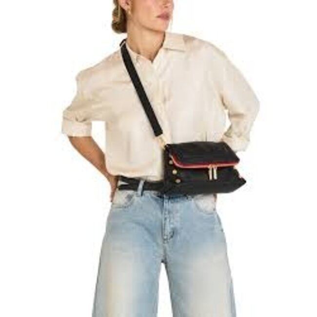 Hammitt Beverly Med- Black-BG- Red Zip