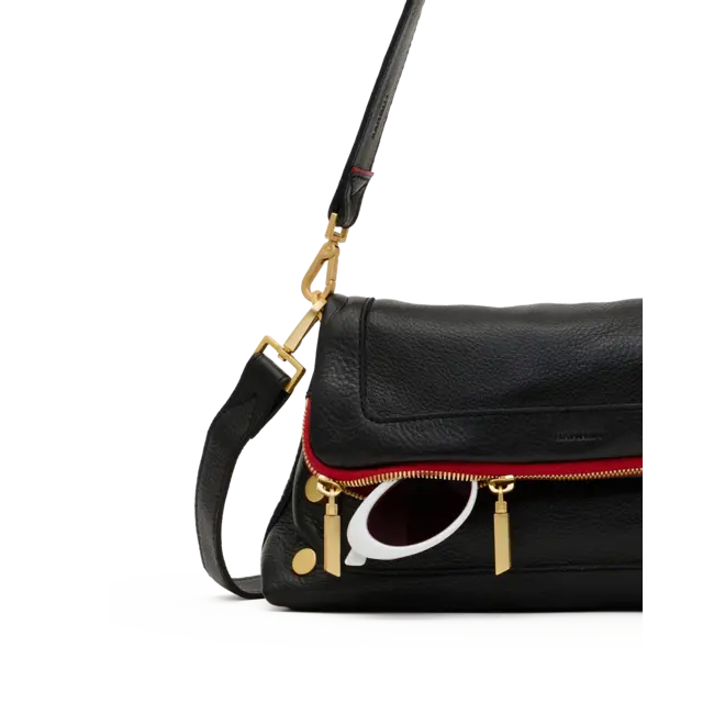 Hammitt Beverly Med- Black-BG- Red Zip