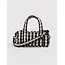 Baggu Small Nylon Duffle Bag - Black and Cream Gingham