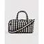 Baggu Nylon Duffle Bag - Black and Cream Gingham