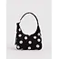 Baggu Mini Nylon Shoulder Bag - Black and Cream Polka Dot