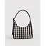 Baggu Mini Nylon Shoulder Bag - Black and Cream Gingham