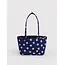 Baggu Medium Nylon Reversible Tote - Navy Polka Dot Mix