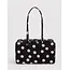 Baggu Medium Nylon Bowler Bag - Black and Cream Polka Dot
