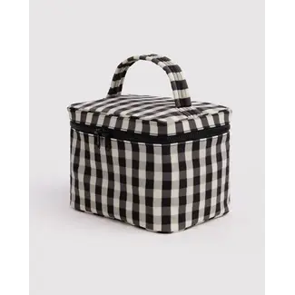 Baggu Large Cosmetic Case - Black and Cream Gingham
