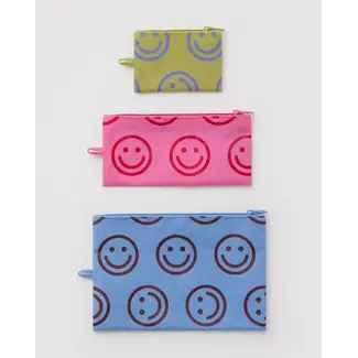 Baggu Flat Pouch Set - Pop Happy Mix