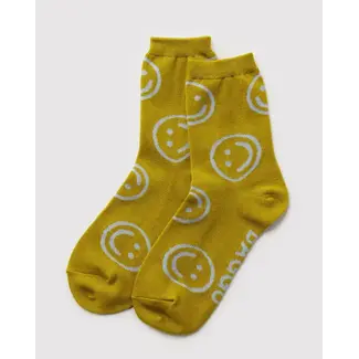 Baggu Crew Sock - Ochre Happy