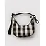 Baggu Crescent Bag Charm - Black and Cream Gingham