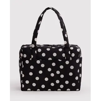 Baggu Cloud Carry-on - Black and Cream Polka Dot
