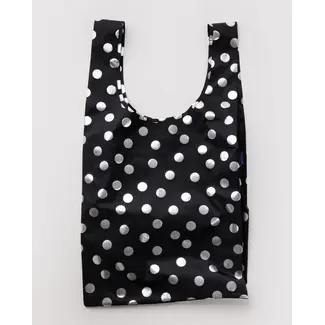 Baggu Big Baggu - Silver Metallic Polka Dot