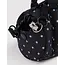 Baggu Small Nylon Duffle Bag - Black and Sky Blue Micro Dot