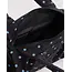 Baggu Small Nylon Duffle Bag - Black and Sky Blue Micro Dot