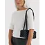 Baggu Small Nylon Bowler Bag - Black and Sky Blue Micro Dot