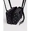 Baggu Small Nylon Bowler Bag - Black and Sky Blue Micro Dot