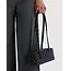 Baggu Small Nylon Bowler Bag - Black and Sky Blue Micro Dot