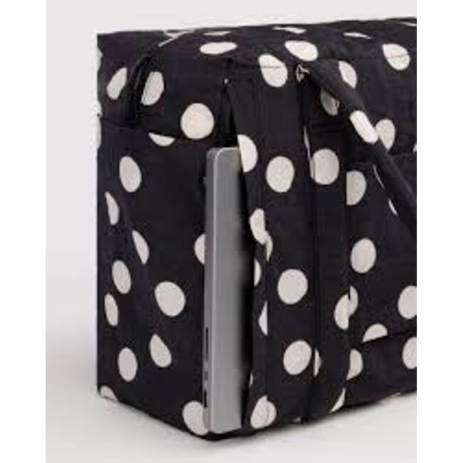 Baggu Small Cloud Carry-On - Black and Cream Polka Dot