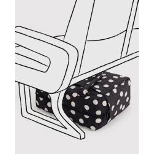 Baggu Small Cloud Carry-On - Black and Cream Polka Dot