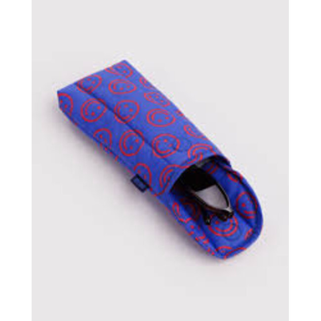 Baggu Puffy Glasses Sleeve - Mini Cobalt Happy