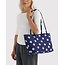 Baggu Medium Nylon Reversible Tote - Navy Polka Dot Mix