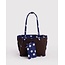 Baggu Medium Nylon Reversible Tote - Navy Polka Dot Mix