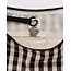 Baggu Large Nylon Crescent Bag - Black and Cream Gingham
