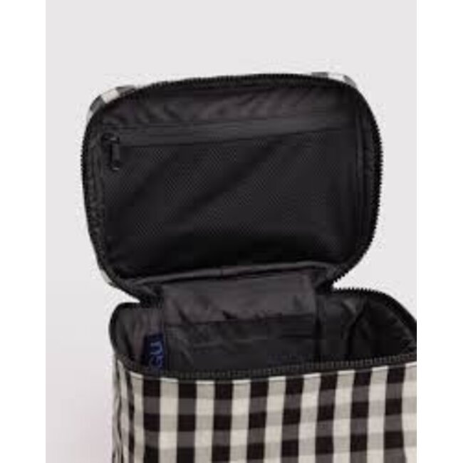 Baggu Large Cosmetic Case - Black and Cream Gingham