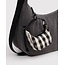 Baggu Crescent Bag Charm - Black and Cream Gingham