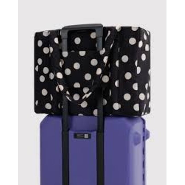 Baggu Cloud Carry-on - Black and Cream Polka Dot