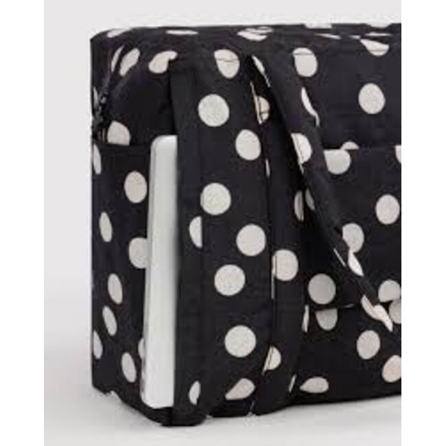 Baggu Cloud Carry-on - Black and Cream Polka Dot