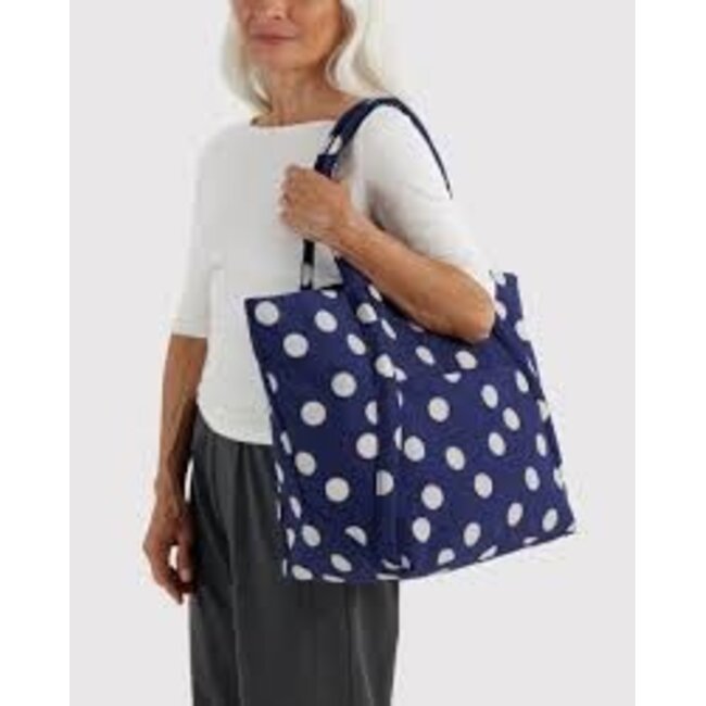 Baggu Cloud Bag - Navy and Cream Polka Dot