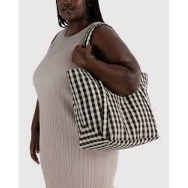 Baggu Cloud Bag - Black and Cream Gingham