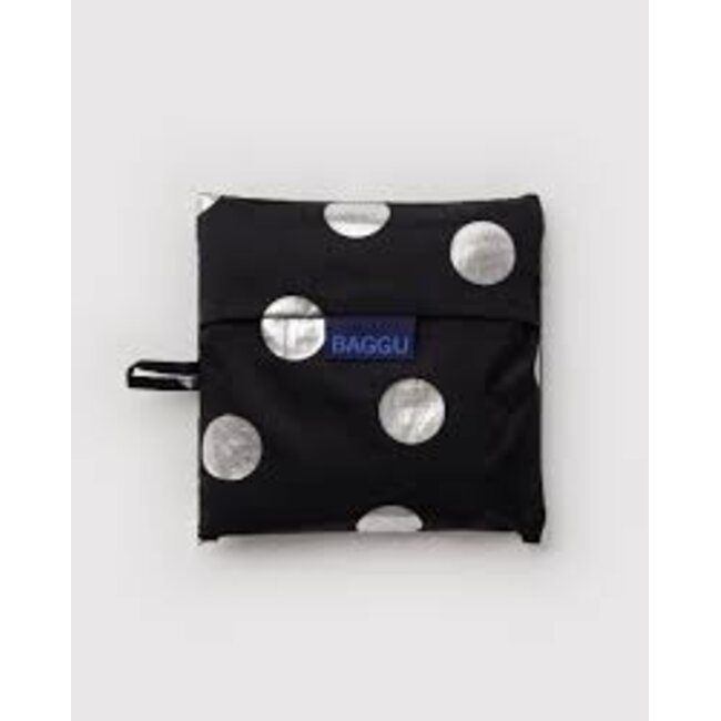 Baggu Big Baggu - Silver Metallic Polka Dot