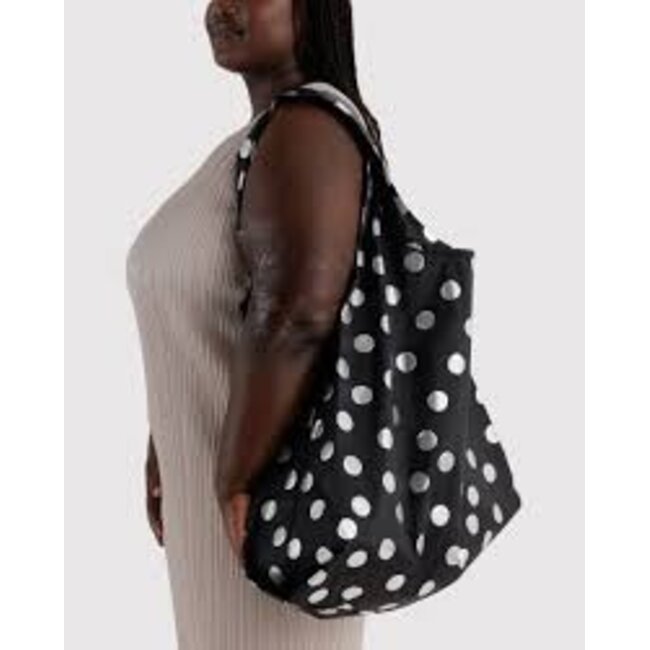 Baggu Big Baggu - Silver Metallic Polka Dot