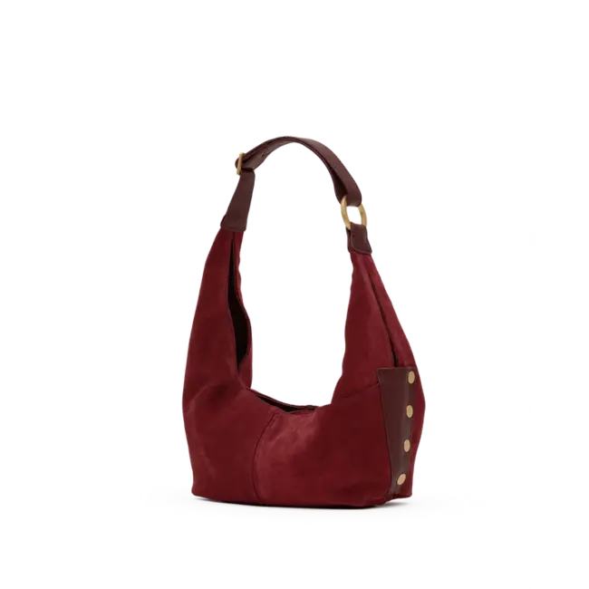 Hammitt Tom Zip Med-Cherrywood Suede-BG