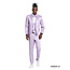 Tazzio Tazzio Sharkskin Suit - 3 Piece - Lavender