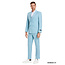 Tazzio Tazzio Double Breasted Pinstripe Suit - 3 Piece - Teal