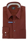 Leo Chevalier 100% Cotton Textured Dress Shirt - Copper Leo Chevalier 100% Cotton Textured Dress Shirt - Copper