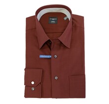 Leo Chevalier 100% Cotton Textured Dress Shirt - Copper