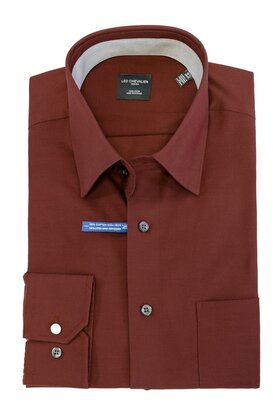 Leo Chevalier 100% Cotton Textured Dress Shirt - Copper